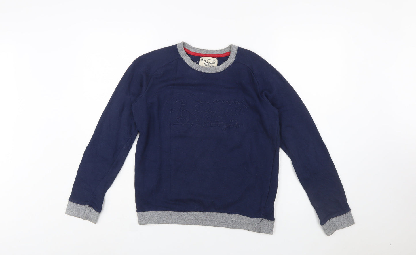 Penguin by Munsingwear Boys Blue Pullover Sweatshirt 14-15 Years Regular Fit