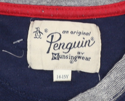 Penguin by Munsingwear Boys Blue Pullover Sweatshirt 14-15 Years Regular Fit