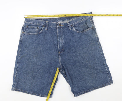 Wrangler Men's Blue Denim Relaxed Fit 40 Regular Cargo Shorts