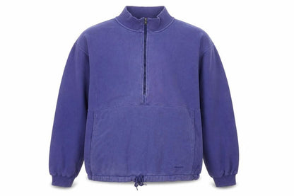 Front view of Patagonia boys’ purple 14 years fleece 1/2 zip pullover sweatshirt