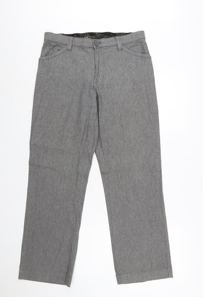 Lee Women's Grey Stretch Chino Trousers Size 10 Regular Fit