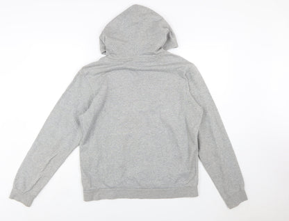Champion Boys Grey Pullover Hoodie 2XL 15-16 Years Logo Print Cotton Blend