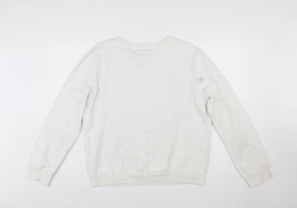 Disney x Primark Women White Mickey Mouse Graphic Sweatshirt M 12/14