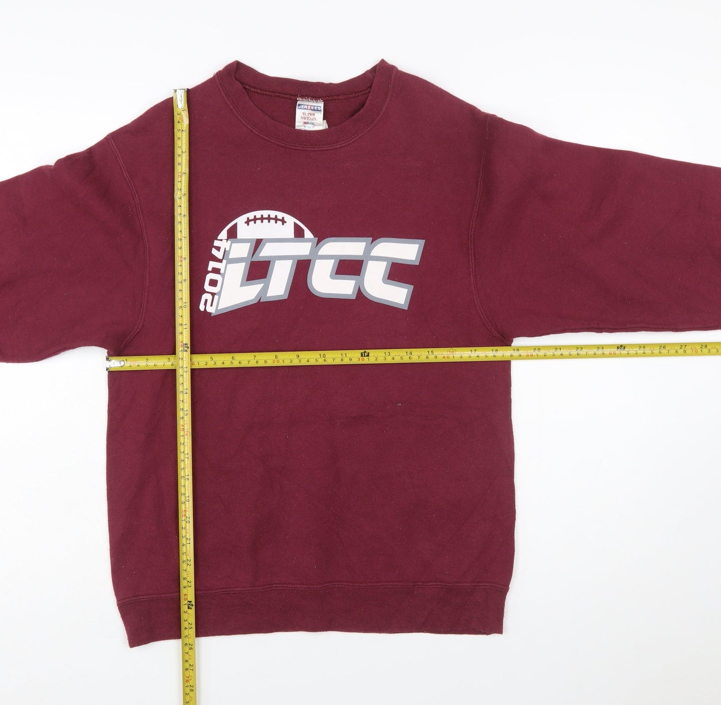 Jerzees Womens Burgundy LTCC 2014 Graphic Pullover Sweatshirt Size S