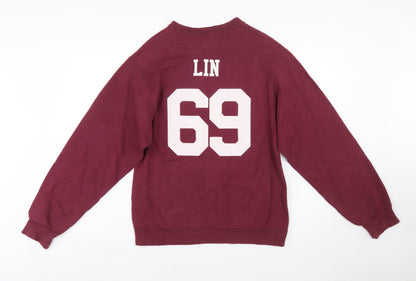 Jerzees Womens Burgundy LTCC 2014 Graphic Pullover Sweatshirt Size S