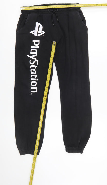 George PlayStation Boys Black Jogger Trousers 12-13 Years Cotton Blend