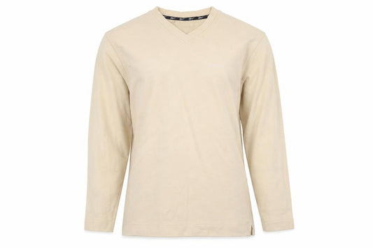 Reebok Women's Beige V-Neck Pullover Sweatshirt Size S