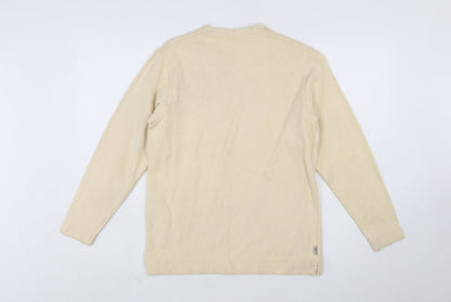 Reebok Women's Beige V-Neck Pullover Sweatshirt Size S