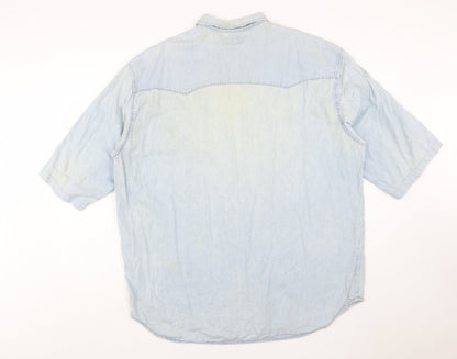Levi's Men's Blue Denim Western Short Sleeve Shirt 2XL
