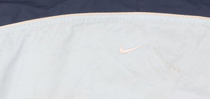 Nike Women’s Blue L Windbreaker Jacket Lightweight Zip Up