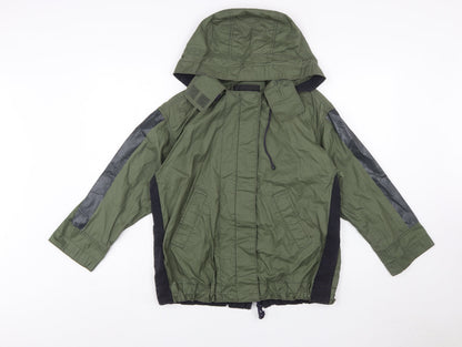 J.Crew Women’s Green Hooded Anorak Jacket XXS Cotton Zip