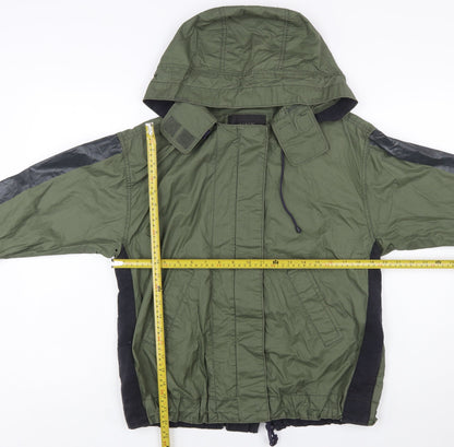 J.Crew Women’s Green Hooded Anorak Jacket XXS Cotton Zip