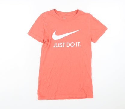 Nike Women’s Pink Slim Fit T-Shirt XS Crew Neck Short Sleeve