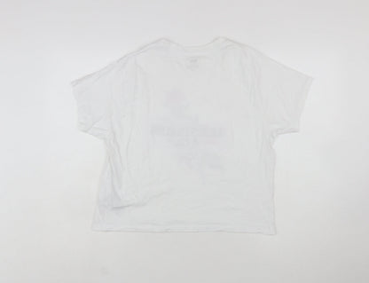 Levi's Women's White Floral Embroidered Cotton T-Shirt Size S