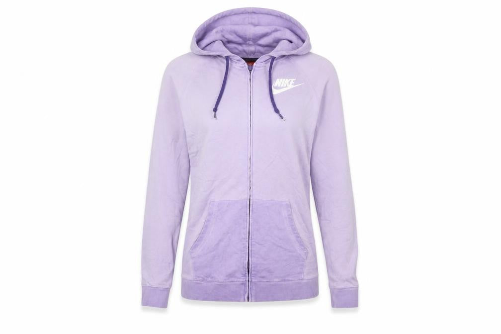 Nike Womens Purple Full Zip Hoodie XS Lightweight Cotton Blend