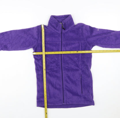 Columbia Girls Purple Fleece Full Zip Jacket Size 10-11 Years