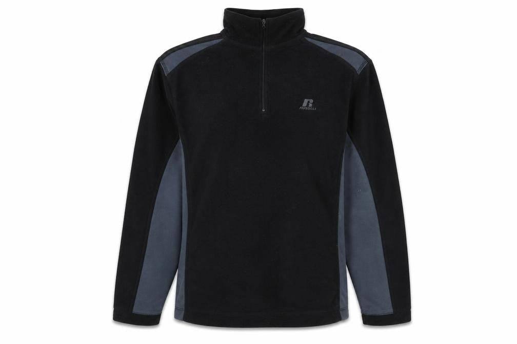 Russell Women's Black & Grey Fleece Pullover Sweatshirt L 14/16