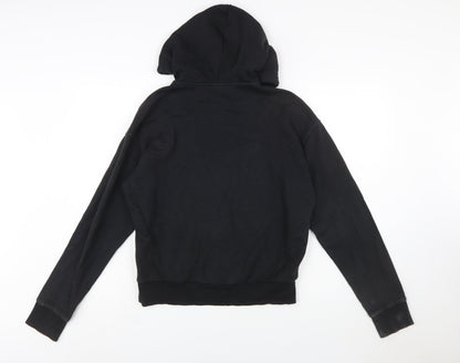 Reebok Womens Black Full Zip Hoodie Medium Hooded Sweatshirt