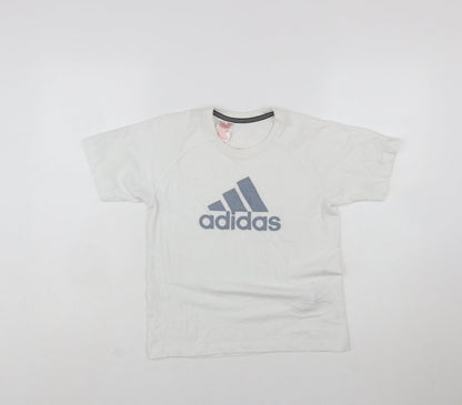 Adidas Boys White Clima365 Performance T-Shirt 10 Years Regular Fit