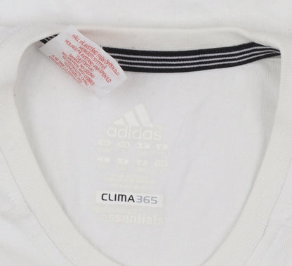 Adidas Boys White Clima365 Performance T-Shirt 10 Years Regular Fit