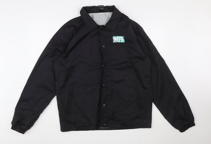 Neff Disney Men's Black L Coach Jacket Collared Lightweight Nylon