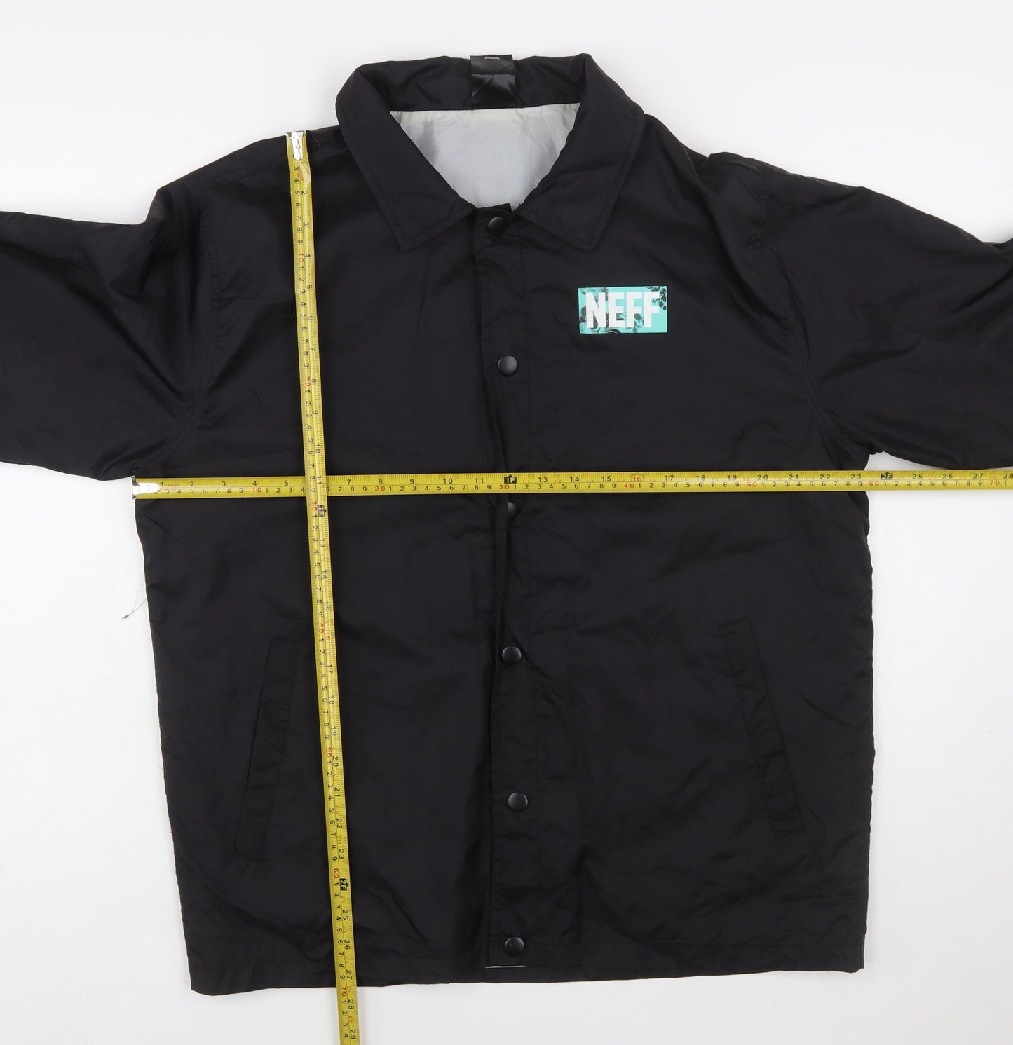 Neff Disney Men's Black L Coach Jacket Collared Lightweight Nylon