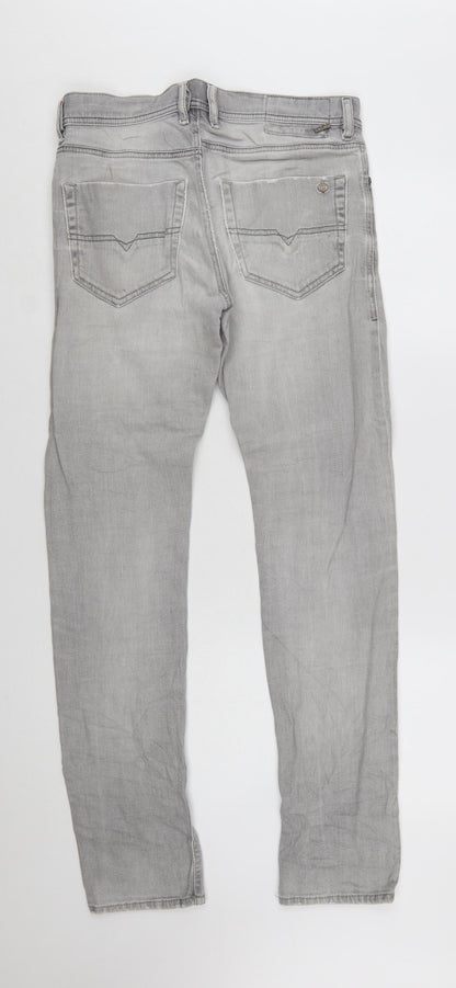 Diesel Industry Men's Grey Slim Fit Straight Leg Jeans Size 29