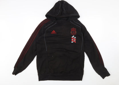 Adidas Men’s Black Liverpool FC Logo Pullover Hoodie Size L