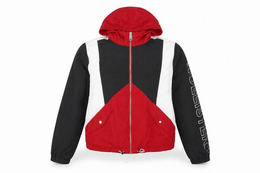 Hollister Women Multicoloured L Windbreaker Jacket Hooded Logo Zip