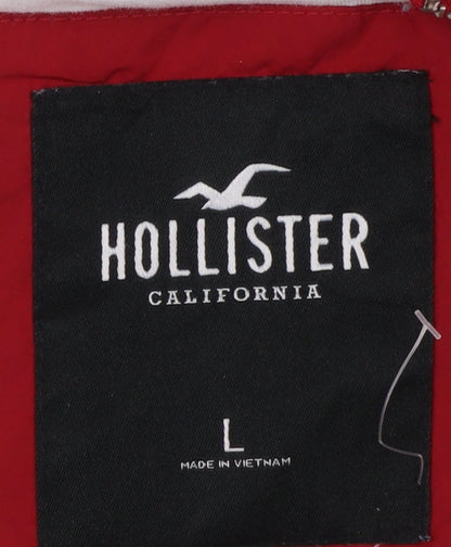 Hollister Women Multicoloured L Windbreaker Jacket Hooded Logo Zip