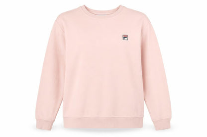 Fila Women Pink Crew Neck Pullover Sweatshirt Size L Cotton Blend
