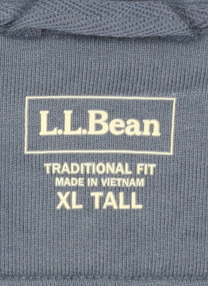 L.L.Bean Men's Blue XL Tall Full Zip Sweatshirt Classic Fit