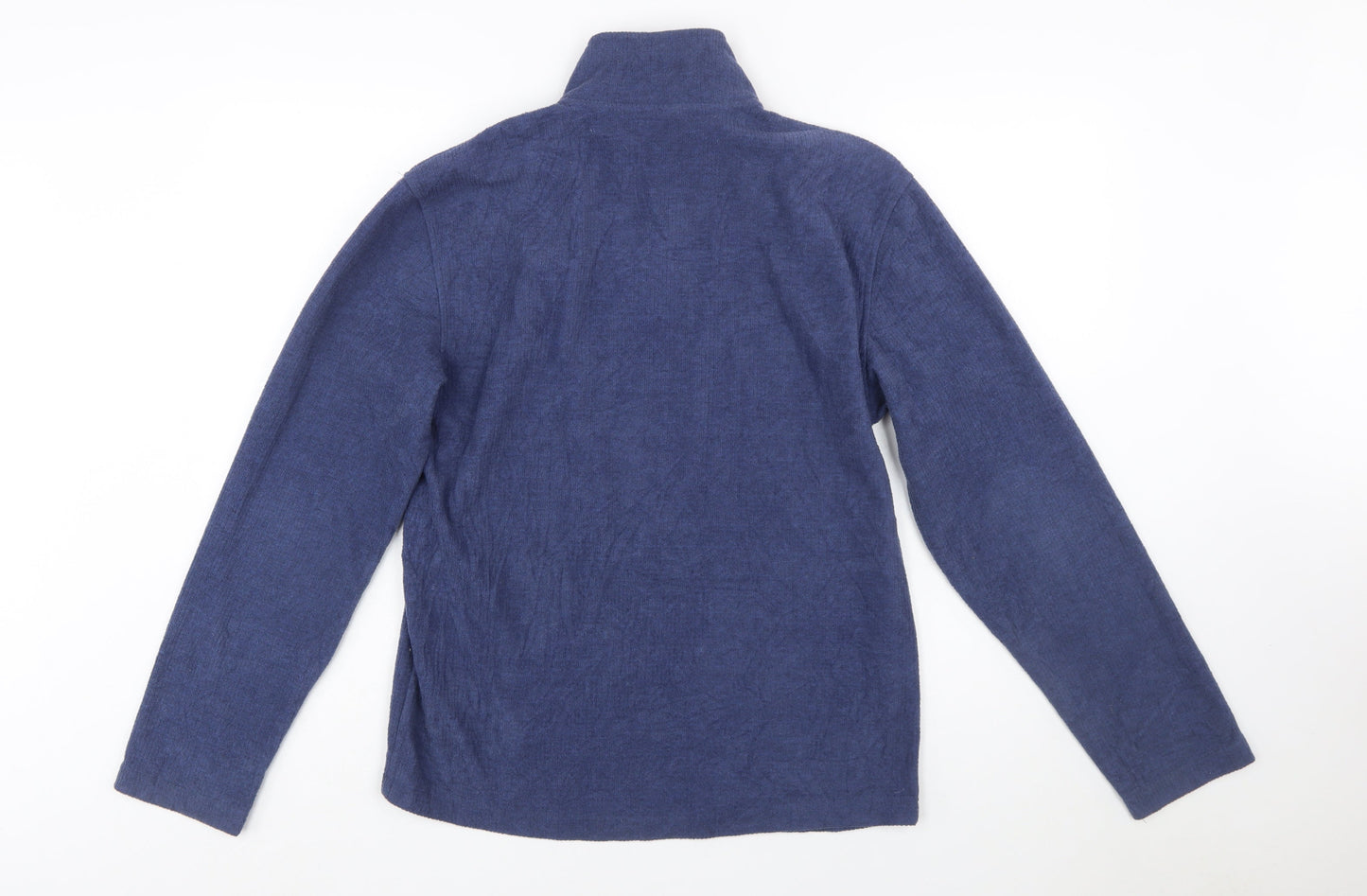 Starter Mens Blue 1/4 Zip Fleece Sweatshirt Size S