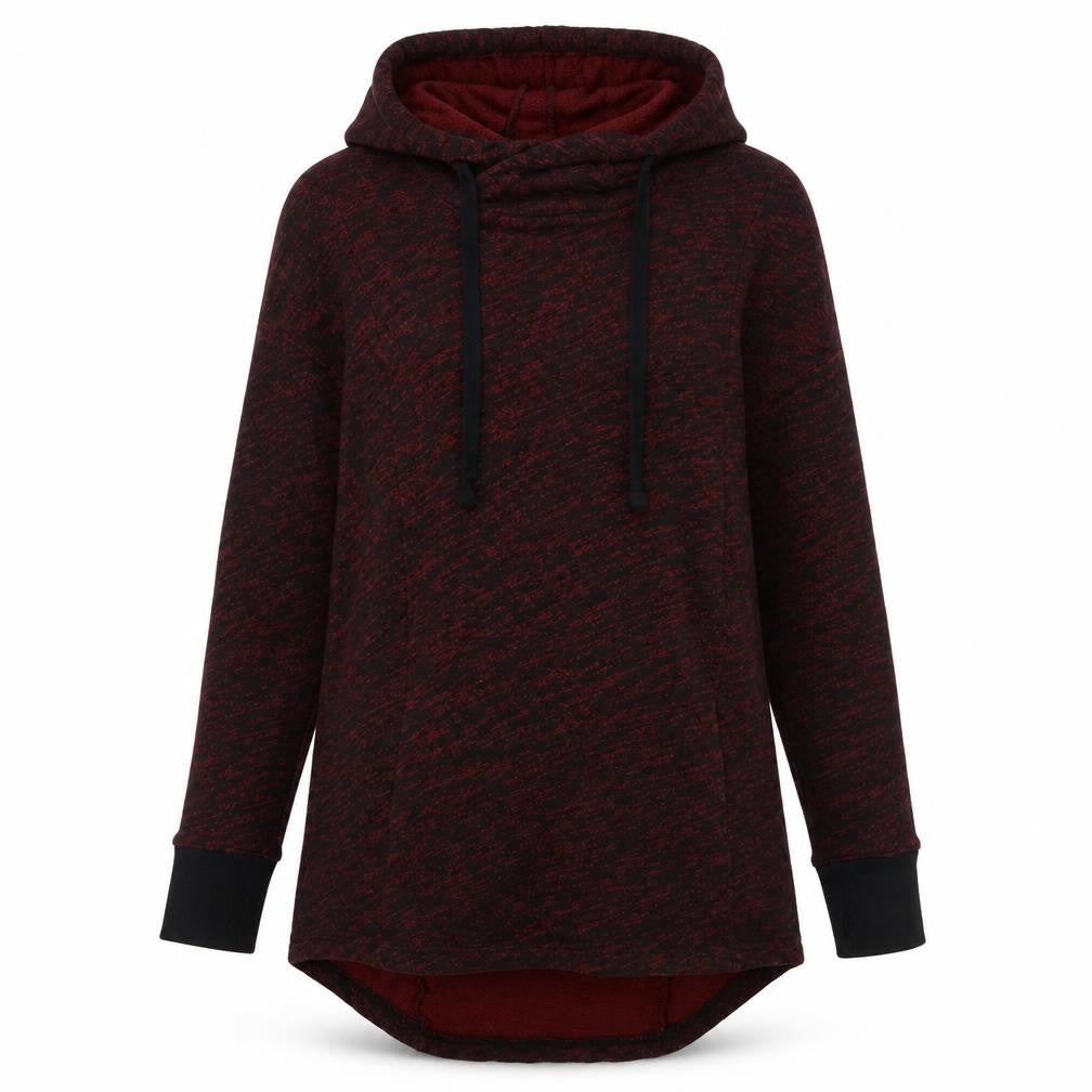 Mossimo Supply Co Womens Red Black Hooded Pullover Sweatshirt XS