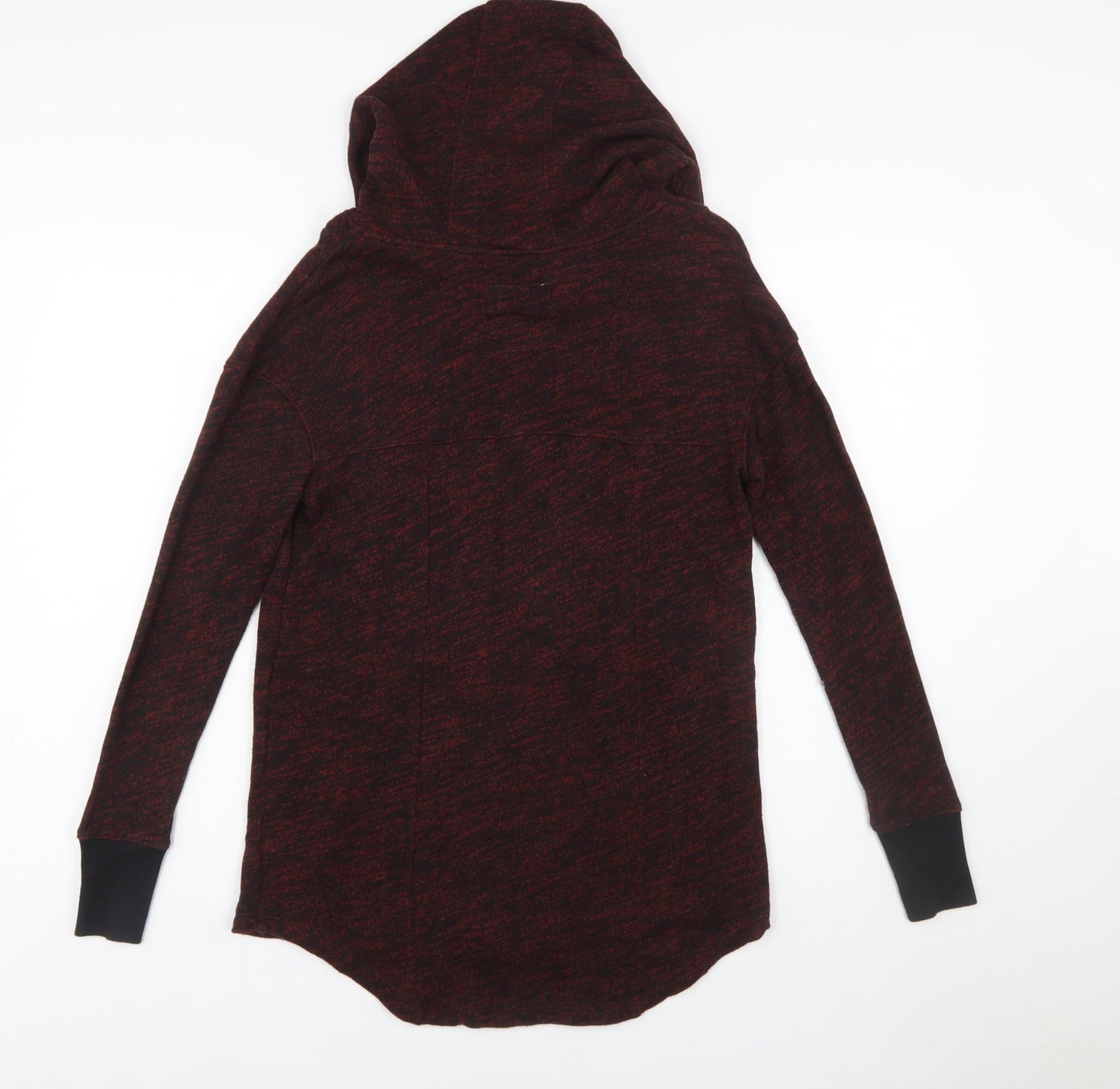 Mossimo Supply Co Womens Red Black Hooded Pullover Sweatshirt XS