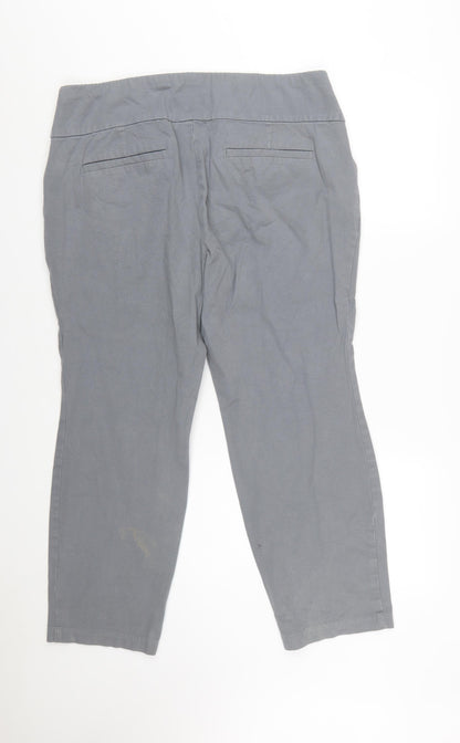 Lee Women’s Grey Petite Slim Fit Sculpting Trousers Size 18 Plus