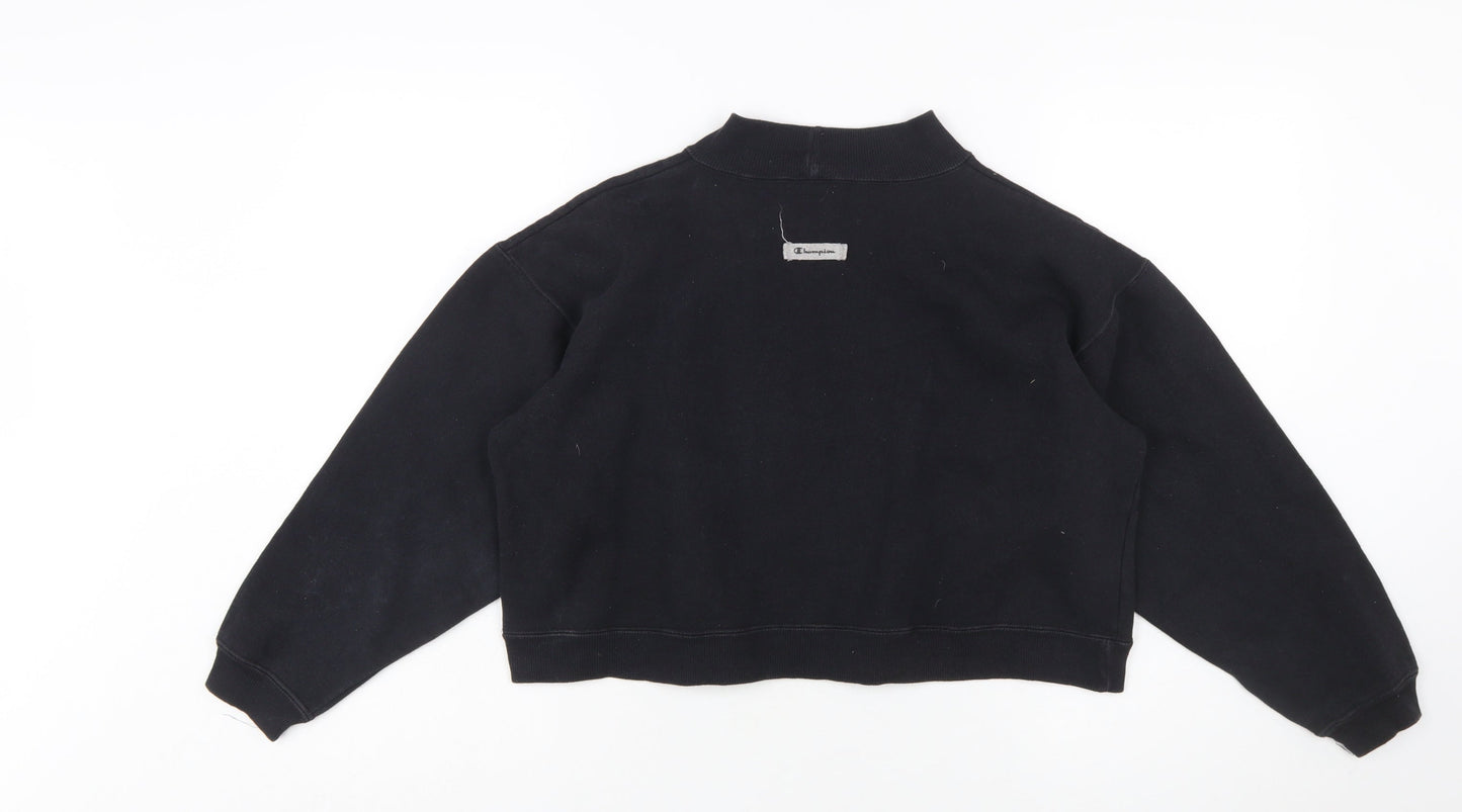 Champion Women's Black Small Crew Neck Pullover Sweatshirt