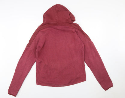 Adidas Womens Red Pullover Hoodie Size S with Logo Print
