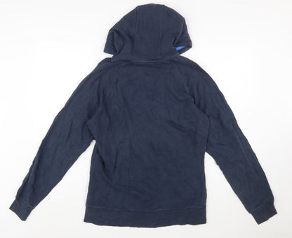 The North Face Womens Blue Pullover Hoodie Size L Cotton Blend