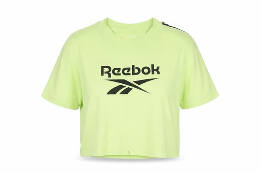 Reebok Womens Green Cropped T-Shirt XL
