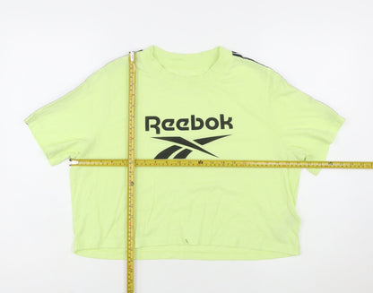 Reebok Womens Green Cropped T-Shirt XL