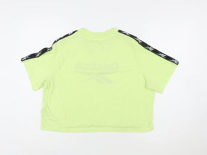 Reebok Womens Green Cropped T-Shirt XL