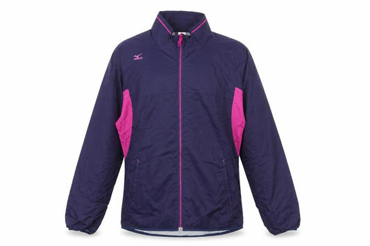 Mizuno Women's Purple Windbreaker Jacket M Breath Thermo Thermal Plus