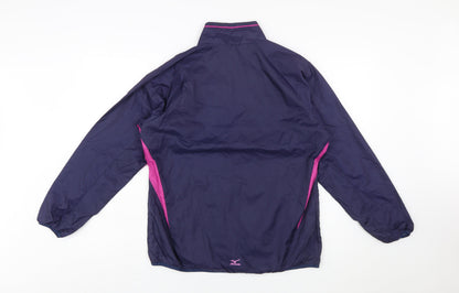 Mizuno Women's Purple Windbreaker Jacket M Breath Thermo Thermal Plus