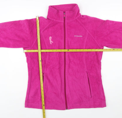 Columbia Women's Pink Fleece Full Zip Jacket Size L