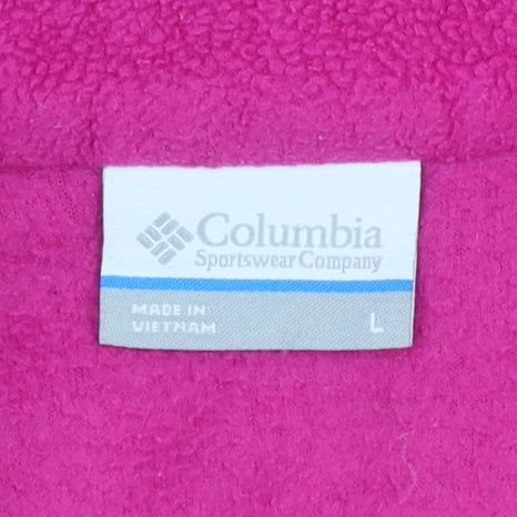 Columbia Women's Pink Fleece Full Zip Jacket Size L