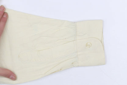 Polo Ralph Lauren Men's Beige Long Sleeve Classic Fit 2XL Cotton Button-Up Shirt