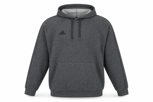 Front view of Adidas Men Grey XL Pullover Hoodie Fleece Logo Sportswear