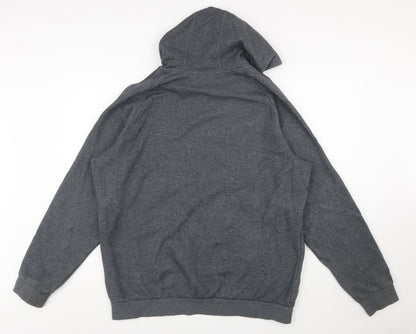 Adidas Men Grey XL Pullover Hoodie Fleece Logo Sportswear