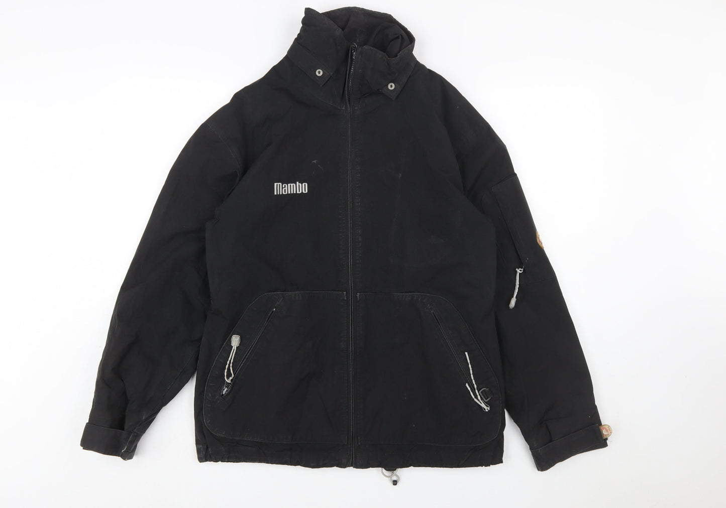 Mambo Men’s Black Waterproof Windbreaker Jacket Size L